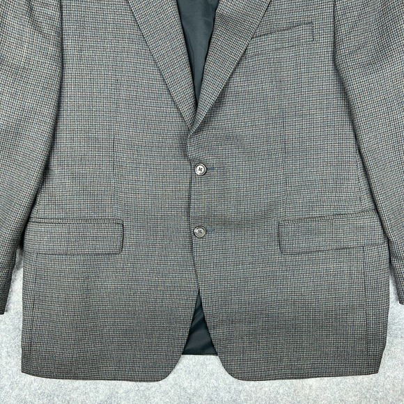 Ralph Lauren Blazer Mens 44R Gray Houndstooth Wool Sport Coat LRL VTG Canada - Picture 3 of 15